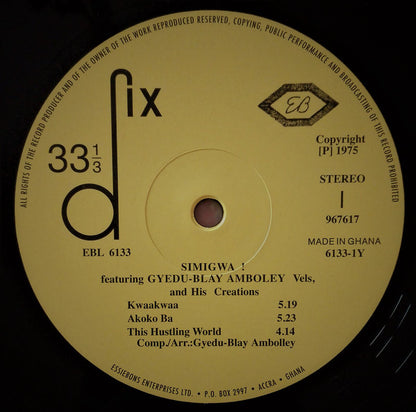 Gyedu Blay Ambolley : Simigwa (LP, Album, RE)