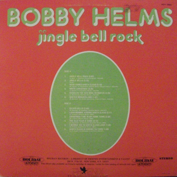 Bobby Helms : Jingle Bell Rock (LP, Album, Whi)
