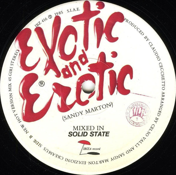 Sandy Marton : Exotic And Erotic (New Hot Version '86) (12")