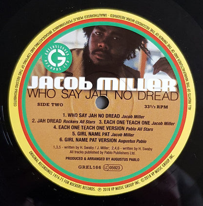 Jacob Miller : Who Say Jah No Dread (The Classic Augustus Pablo Sessions 1974-75)  (LP, Comp, RE)