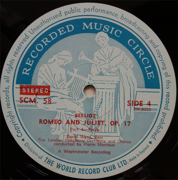 Hector Berlioz / Pierre Monteux Conducting The London Symphony Orchestra With Regina Resnik, Andre Turp And David Ward (7) : Romeo And Juliet Complete (2xLP, Album, Club, Gat)