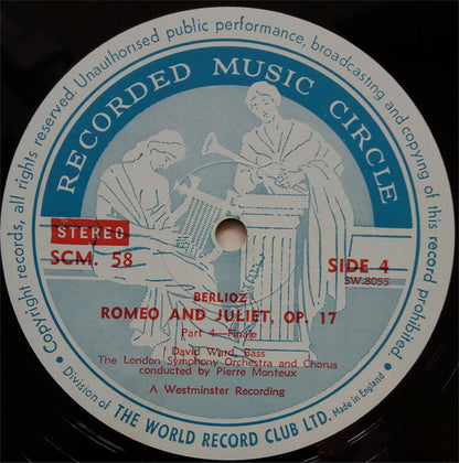Hector Berlioz / Pierre Monteux Conducting The London Symphony Orchestra With Regina Resnik, Andre Turp And David Ward (7) : Romeo And Juliet Complete (2xLP, Album, Club, Gat)