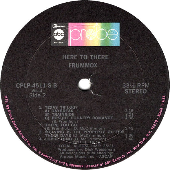 Frummox : Here To There (LP, Album, Gat)