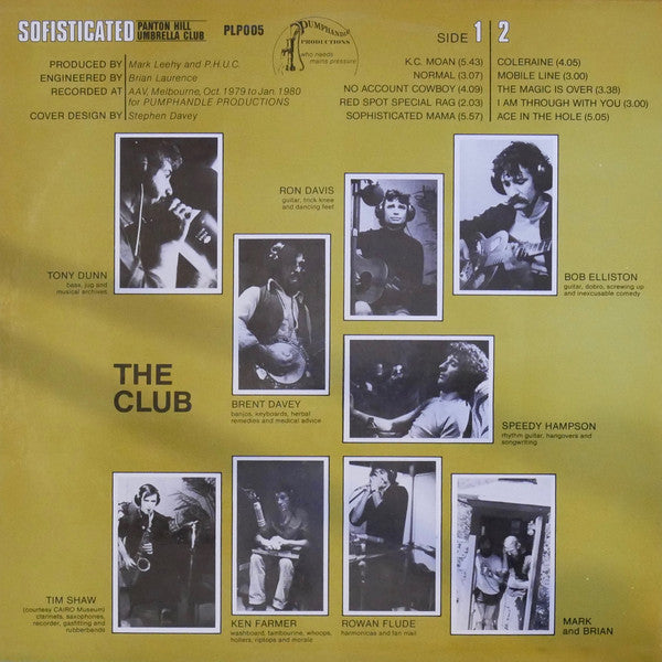 Panton Hill Umbrella Club : Sofisticated (LP, Album)