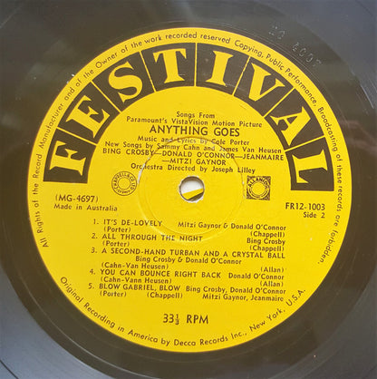 Bing Crosby, Donald O'Connor, Zizi Jeanmaire, Mitzi Gaynor : Anything Goes (LP)