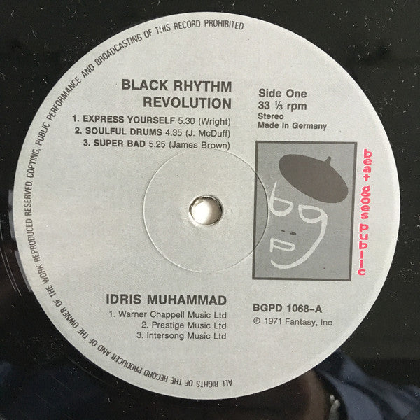 Idris Muhammad : Black Rhythm Revolution! (LP, Album, RE)