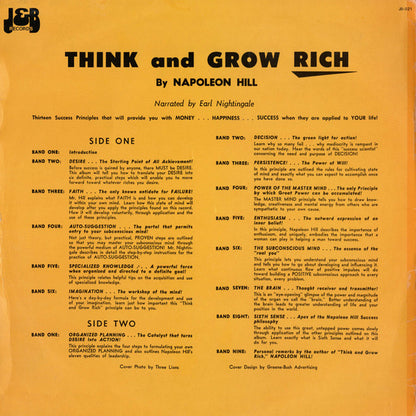 Napoleon Hill : Earl Nightingale : Think And Grow Rich (LP)