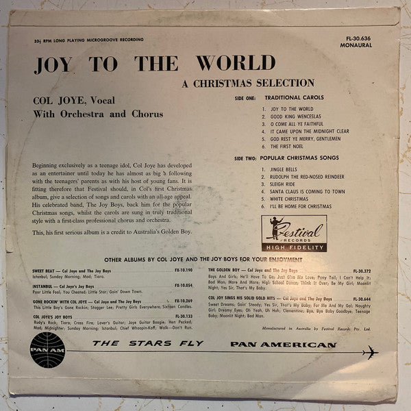 Col Joye : Joy To The World (LP, Mono)