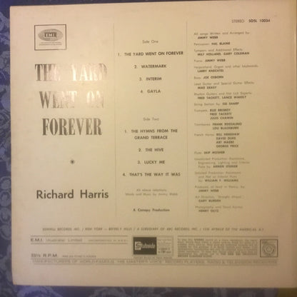 Richard Harris : The Yard Went On Forever... (LP, Album, Mon)