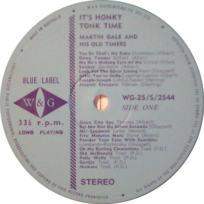Martin Gale's "Old-Timers" : It's Honky Tonk Time! (LP)