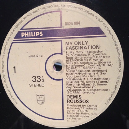 Démis Roussos* : My Only Fascination (LP, Album)