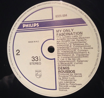 Démis Roussos* : My Only Fascination (LP, Album)