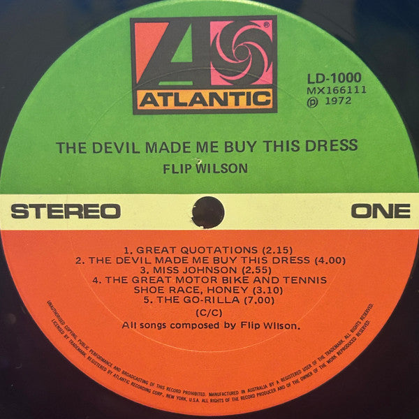 Flip Wilson : The Devil Made Me Buy This Dress (LP, Album)