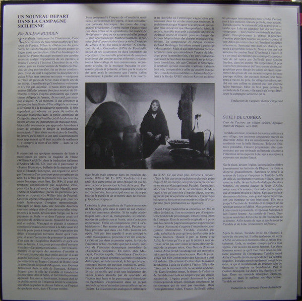 Pietro Mascagni, Obraztsova*, Domingo*, Bruson*, Coro Del Teatro Alla Scala &  Orchestra Del Teatro Alla Scala, Georges Prêtre : Cavalleria Rusticana (Laserdisc, 12", Album, RM, NTSC)