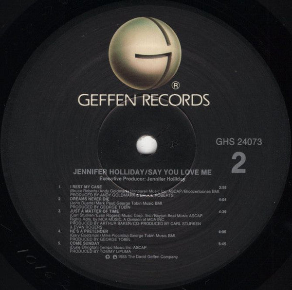 Jennifer Holliday : Say You Love Me (LP, Album)