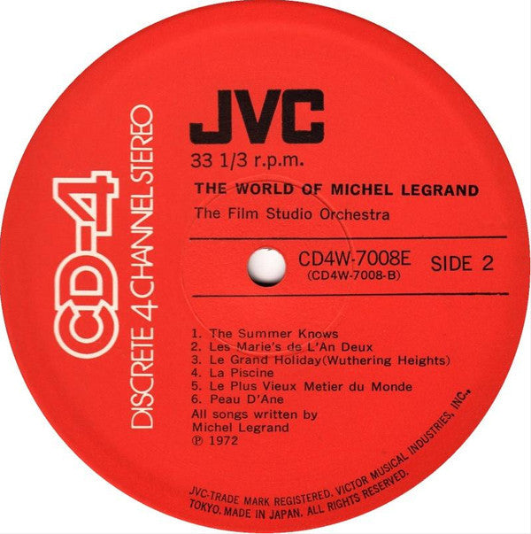 The Film Studio Orchestra : The World Of Michel Legrand (LP, Album, Quad)
