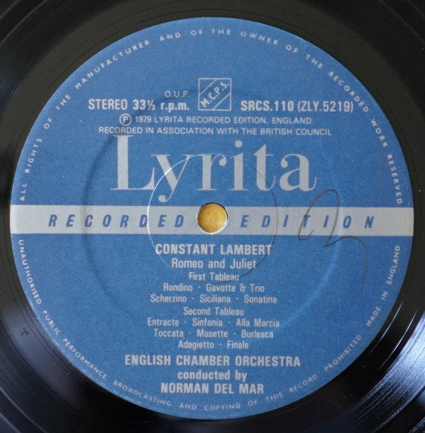 Constant Lambert : Romeo & Juliet / Pomona (LP, RP, Nim)