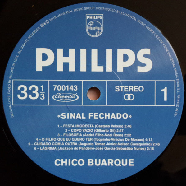 Chico Buarque : Sinal Fechado (LP, Album, Ltd, RE, 180)