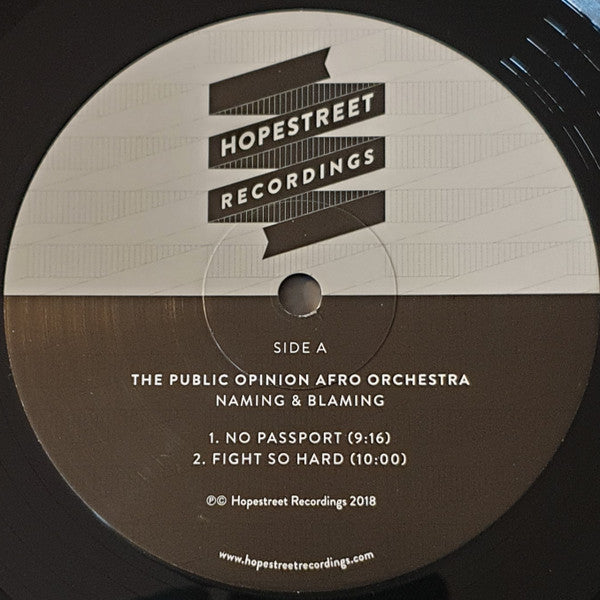 The Public Opinion Afro Orchestra : Naming & Blaming (LP, Album)
