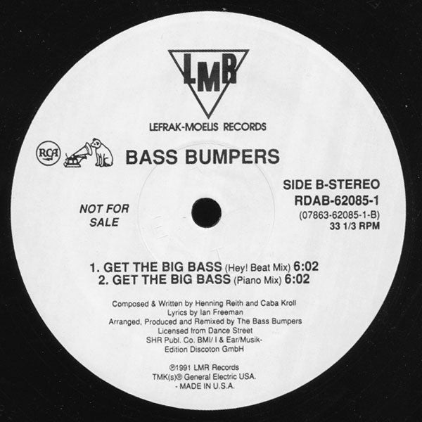 Bass Bumpers Feat. E-Mello : Get The Big Bass (12", Promo)