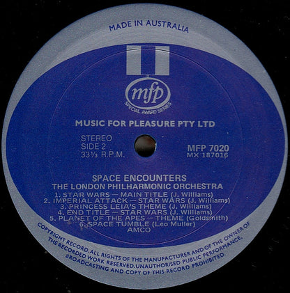 London Philharmonic Orchestra : Space Encounters (With The Galactic Symphony And Synthesizers) (LP)