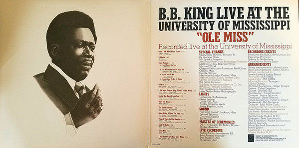 B.B. King : B.B. King "Now Appearing" At Ole Miss (2xLP, Album, Gat)
