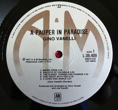 Gino Vannelli : A Pauper In Paradise (LP, Album)