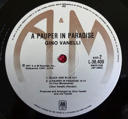 Gino Vannelli : A Pauper In Paradise (LP, Album)