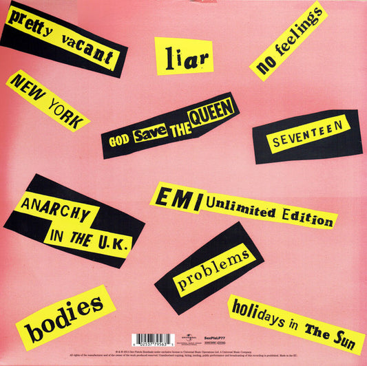 Sex Pistols : Never Mind The Bollocks Here's The Sex Pistols (LP, Album, RE, 180)