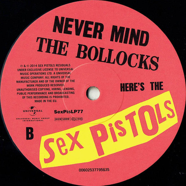 Sex Pistols : Never Mind The Bollocks Here's The Sex Pistols (LP, Album, RE, 180)
