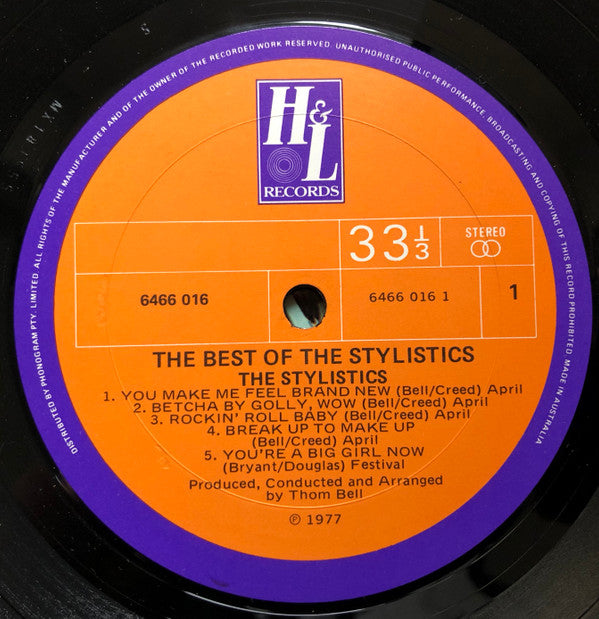 The Stylistics : The Best Of The Stylistics (LP, Comp)