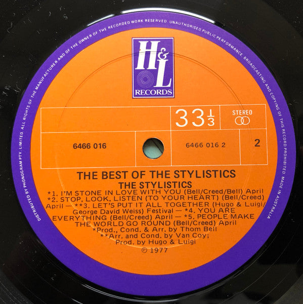 The Stylistics : The Best Of The Stylistics (LP, Comp)