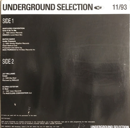 Various : Underground Selection 11/93 (12")