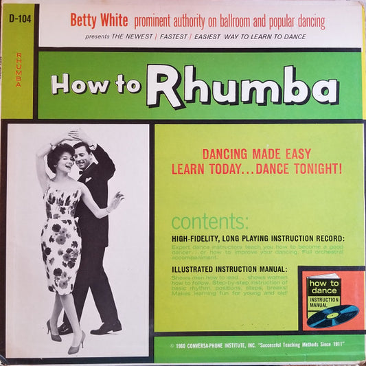 Betty White (2) : How To Rhumba (LP, Mono)