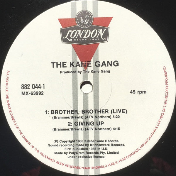 The Kane Gang : Gun Law (12", Single)