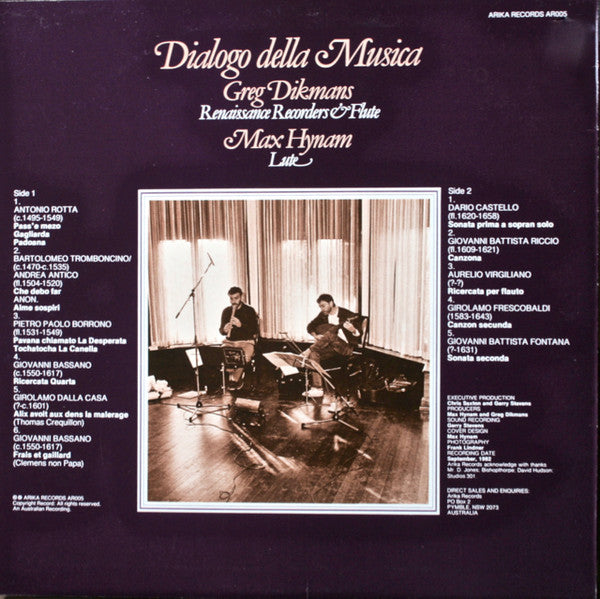 Greg Dikmans, Max Hynam : The Delightful Companion. Instrumental Music From The 14th-18th Centuries (LP)