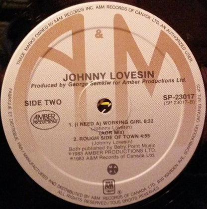 Johnny Lovesin : (I Need A) Working Girl (12")