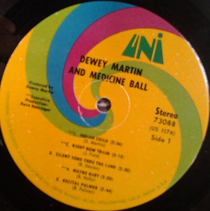 Dewey Martin And Medicine Ball : Dewey Martin And Medicine Ball (LP, Album, Gat)