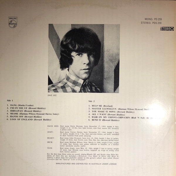 Dave Dee, Dozy, Beaky, Mick & Tich : If Music Be The Food Of Love ... Prepare For Indigestion (LP, Album)