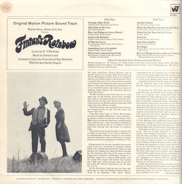 Fred Astaire * Petula Clark : Finian's Rainbow (The Original Motion Picture Sound Track) (LP, Album)
