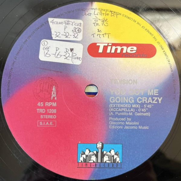 Tension (3) : You Got Me Going Crazy (12")
