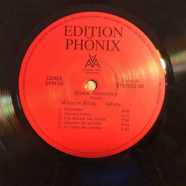 Maurice Ravel, Sergei Prokofiev, Marek Zebrowski : Edition Phönix Eph 04 Ravel / Prokofiev Miroirs/romeo & Juliet (LP, 180)