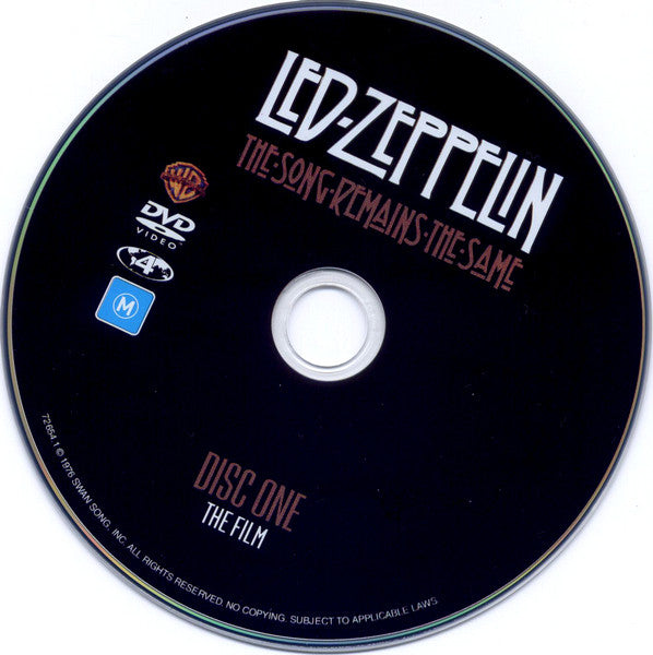 Led Zeppelin : The Song Remains The Same (2xDVD, RM, S/Edition)