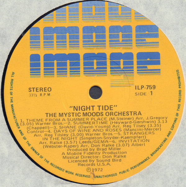 The Mystic Moods Orchestra : Nighttide (LP, Album)