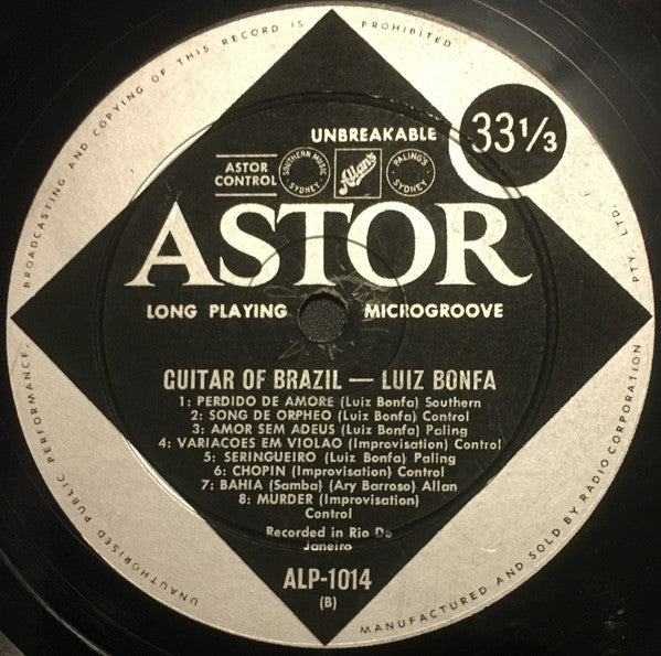 Luiz Bonfá : O Violao De Luiz Bonfa (LP, Album)
