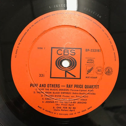 Ray Price Quartet : "Puff" And Others (LP, Mono)