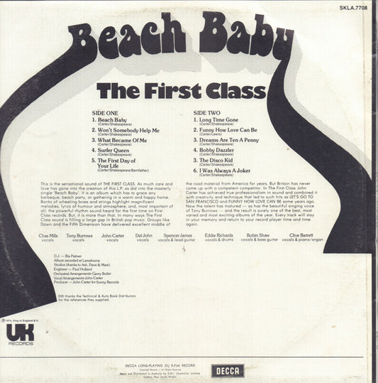 First Class (3) : Beach Baby (LP, Album)