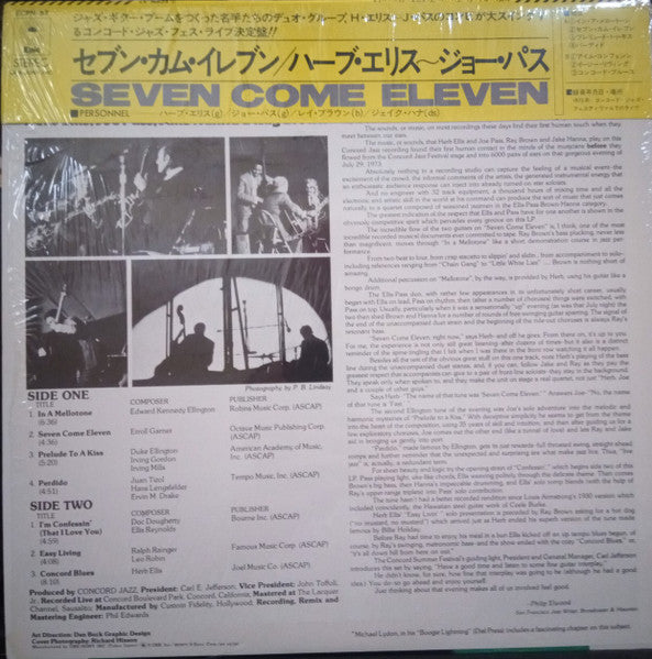 Herb Ellis, Joe Pass : Seven, Come Eleven (LP, Album)