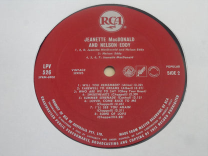 Jeanette MacDonald And Nelson Eddy : 16 Nostalgic Original Recordings Of Music From Their Golden Years In Hollywood (LP, Comp, Mono)