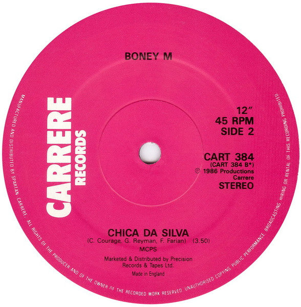 Boney M. Featuring Bobby Farrell : Young, Free And Single (12")